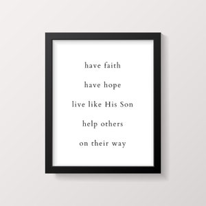 He Sent His Son Quote 8x10 Print - Instant DIGITAL DOWNLOAD, Live Like His Son, LDS