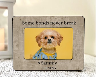 Pet Memorial Frame with Photo, Dog Loss Gift, Personalized Pet Frame, Sympathy Gift for Loss of Dog, Custom Pet Keepsake