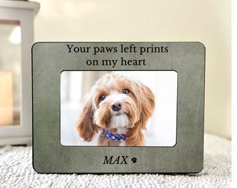 Personalized Pet Memorial Frame, Dog Loss Gift, Custom Pet Photo Frame, Pet Remembrance Gift, Sympathy Gift for Dog Lover