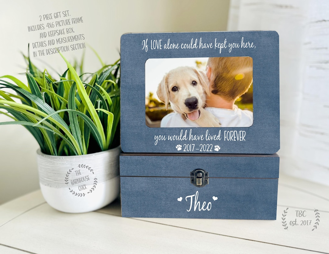 Pet Loss Pet Loss Frame Keepsake Box Memorial Pet Urn Pet Keepsake