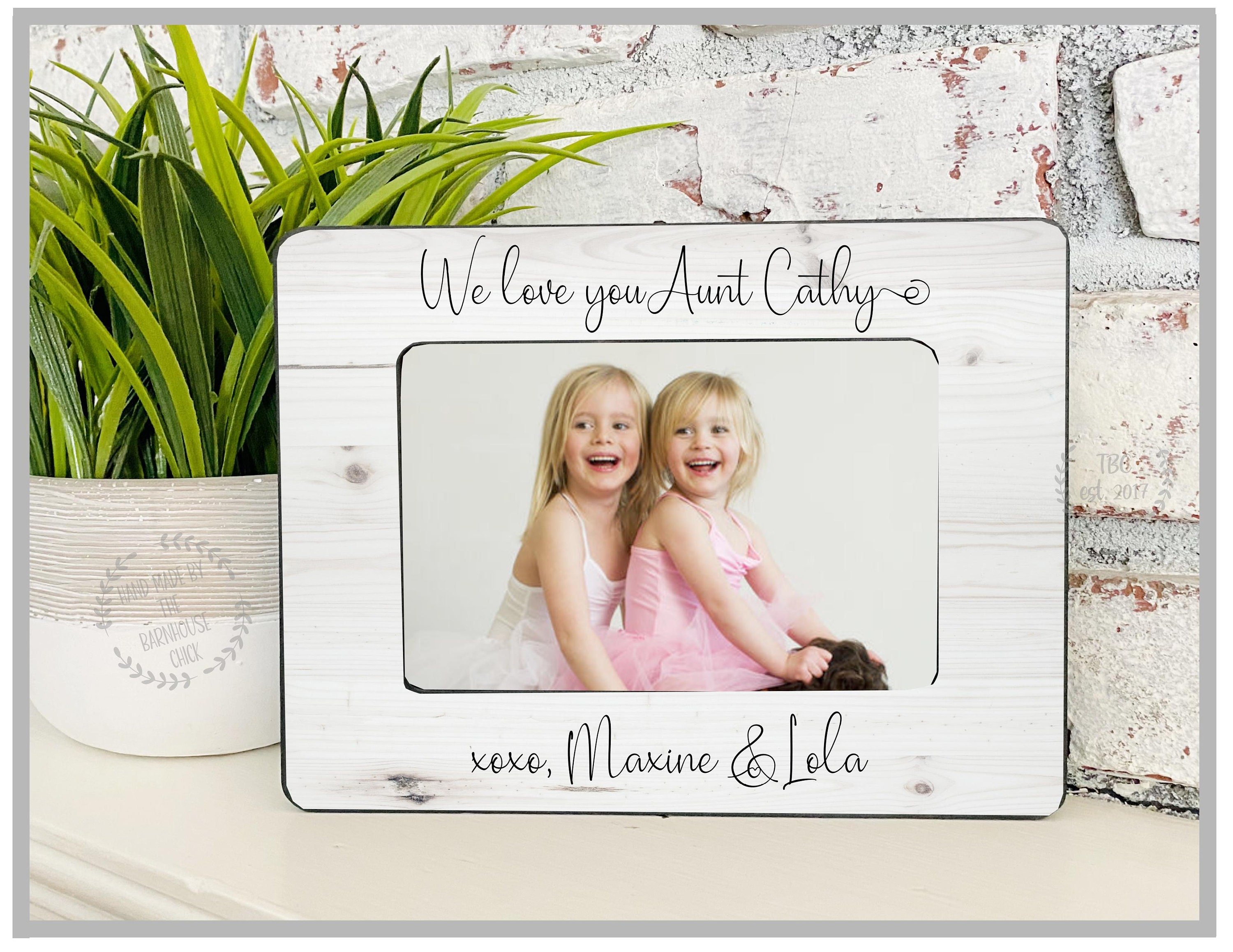 Mothers Day Gift for Aunt We Love You Auntie Personalized Picture