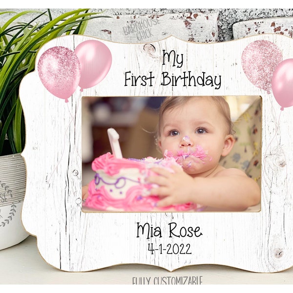 Birthday Frame| Baby Frame| First Birthday Frame| First Birthday Gift Idea| Personalized Baby Birthday| Picture Frame| 4x6 Frame