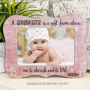 Personalized Baby•Grandparents Gift Idea•Grandson Granddaughter Frame•New Grandparents Gift Idea•A Grandchild is a gift from above