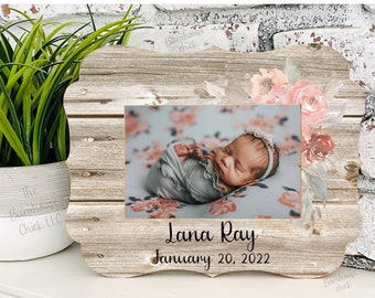 Birthday Frame| Baby Frame| First Birthday Frame| First Birthday Gift Idea| Personalized Baby Birthday| Picture Frame| 4x6 Frame