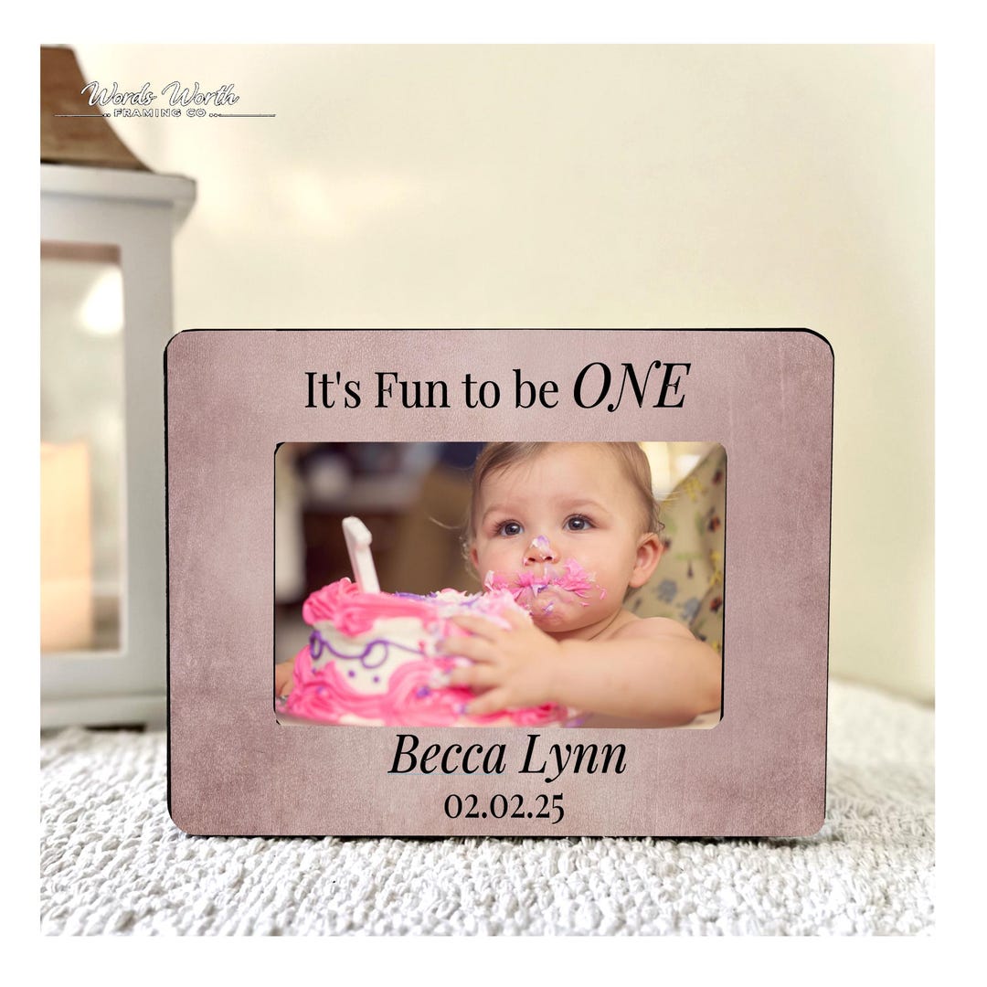 Fun to Be One Frame, First Birthday Photo Frame, Personalized Baby ...