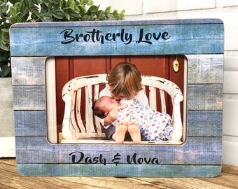 New Brother Gift, Brother Frame, Sibling Frame, Baby Frame, Personalized Sibling Gift, Gift For Brother, Personalized Brotherly Love Gift