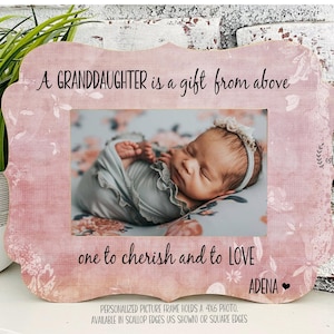 Personalized Baby • Grandparents Gift Idea • Grandson Granddaughter Frame • New Grandparents Gift Idea • A Grandchild is a gift from above