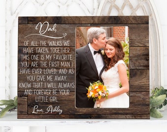 Father Of The Bride Gift• Dad Wedding Gift• Dad Frame• Wedding Frame• Personalized Dad• Personalized Dad Wedding• Step Dad Frame• Dad Gift