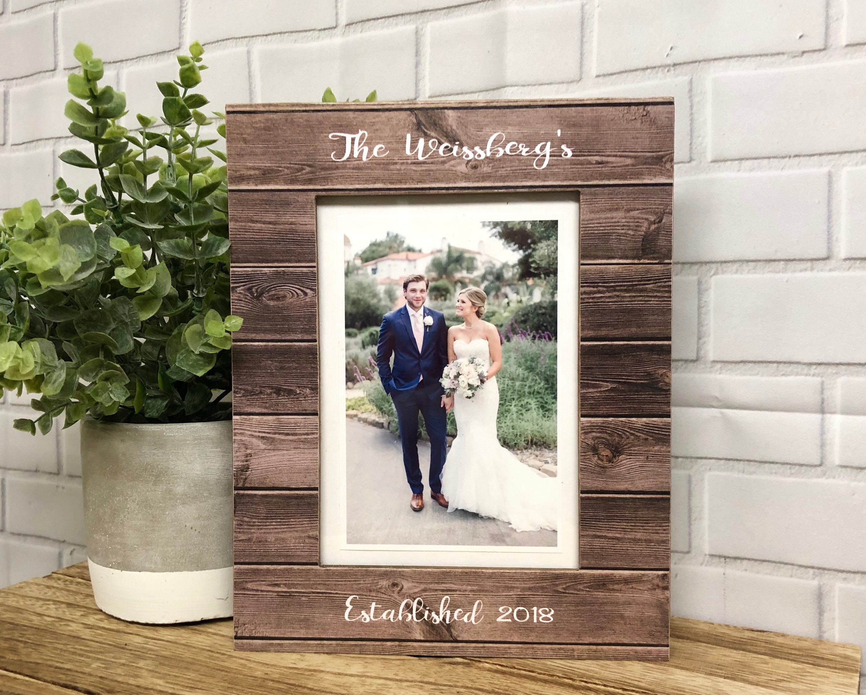 Personalized Wedding Frame Personalized Engagement Frame Etsy