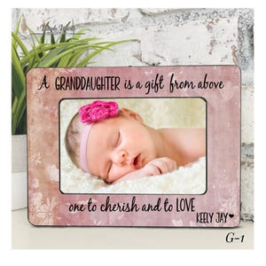 Personalized Baby•Grandparents Gift Idea•Grandson Granddaughter Frame•New Grandparents Gift Idea•A Grandchild is a gift from above afbeelding 1