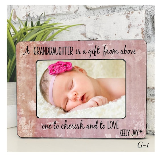 Personalized Baby•Grandparents Gift Idea•Grandson Granddaughter Frame•New Grandparents Gift Idea•A Grandchild is a gift from above