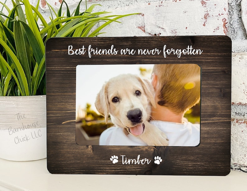 Loss of Dog Pet Loss Cat Loss Frame Dog Loss Frame Personalized Pet Frame Cat Frame Dog Frame Memorial Frame image 1