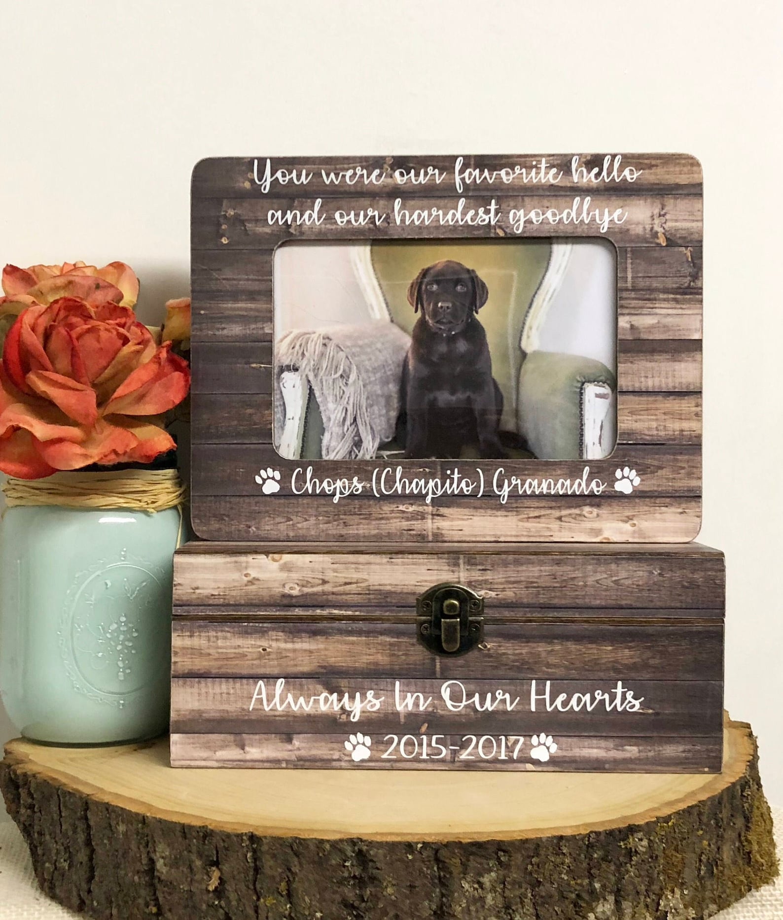 Pet Loss Pet Loss Frame Keepsake Box Memorial Pet Urn Pet Etsy