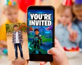 Trending Game Birthday Party Video Invitation, Birthday Animated Invite, Gamer Birthday Animated evite, Gamer Birthday Invitation