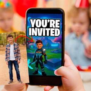 Trending Game Birthday Party Video Invitation, Birthday Animated Invite, Gamer Birthday Animated evite, Gamer Birthday Invitation