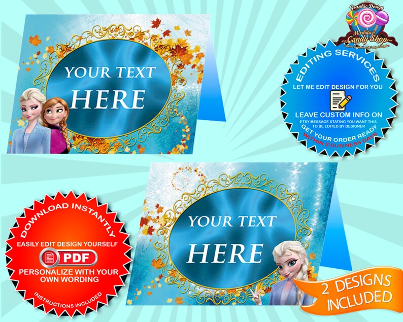 Frozen 2 Centerpiece Printable Digital Design Instant - Etsy