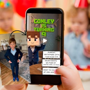Premium Video Invite Birthday Party, Birthday Animated Invitation, Gamer Birthday Animation, Trending Gamer Birthday Invite, Gaming Party