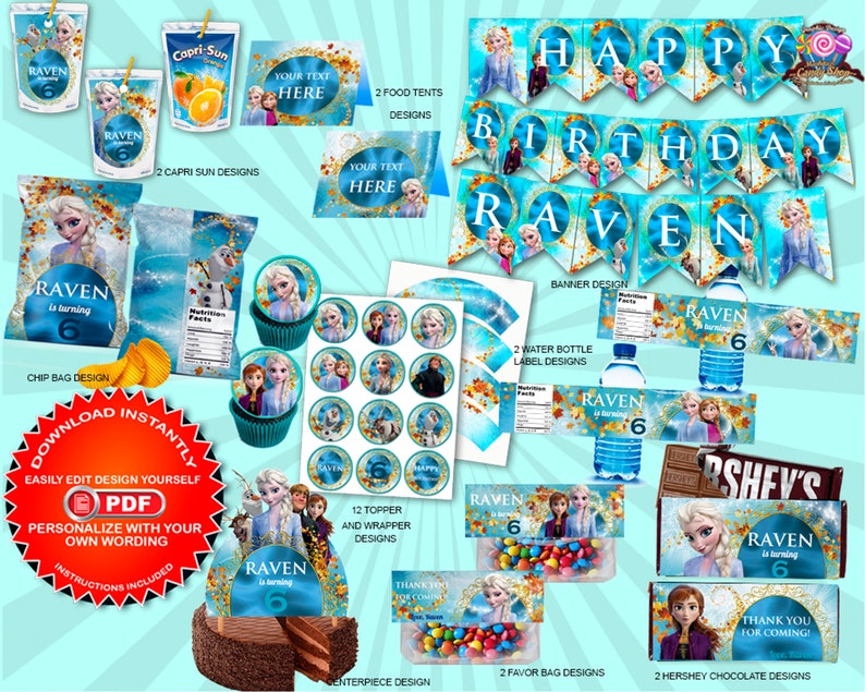 Frozen 2 Cupcake Toppers Printable Digital Design Topper - Etsy