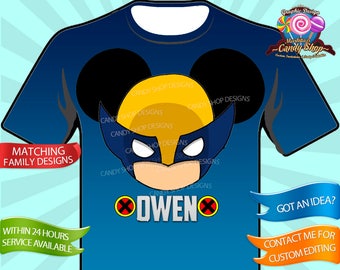 Mickey Ears, X-Men, Digital, Iron On, Design, Disney, Party, Birthday, Shirt, T-shirt, Custom, Matching, Printable, Designs, Mickey, Mouse