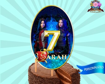 Descendants 3 Cake Topper Etsy