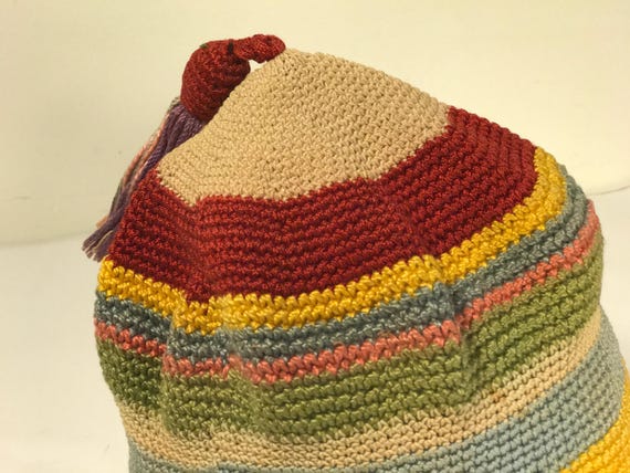 Little Girl's Knitted Cloche with Tassel & Ribbon - image 3