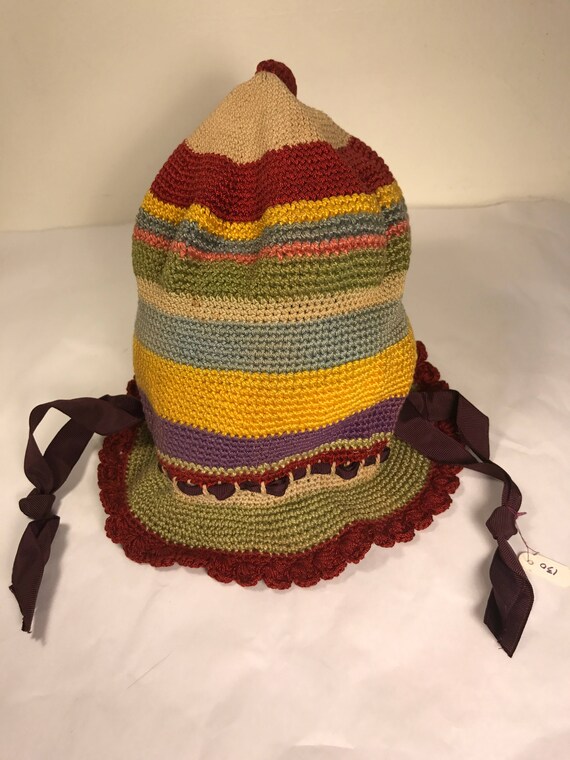 Little Girl's Knitted Cloche with Tassel & Ribbon - image 5