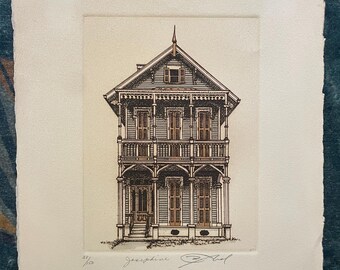 David Abel New Orleans Garden District Etchings, 3 Available