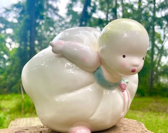 Vintage Child Ballerina Coin, Piggy Bank by Charpente, a division of Michel & Co, Mary Engelbreit