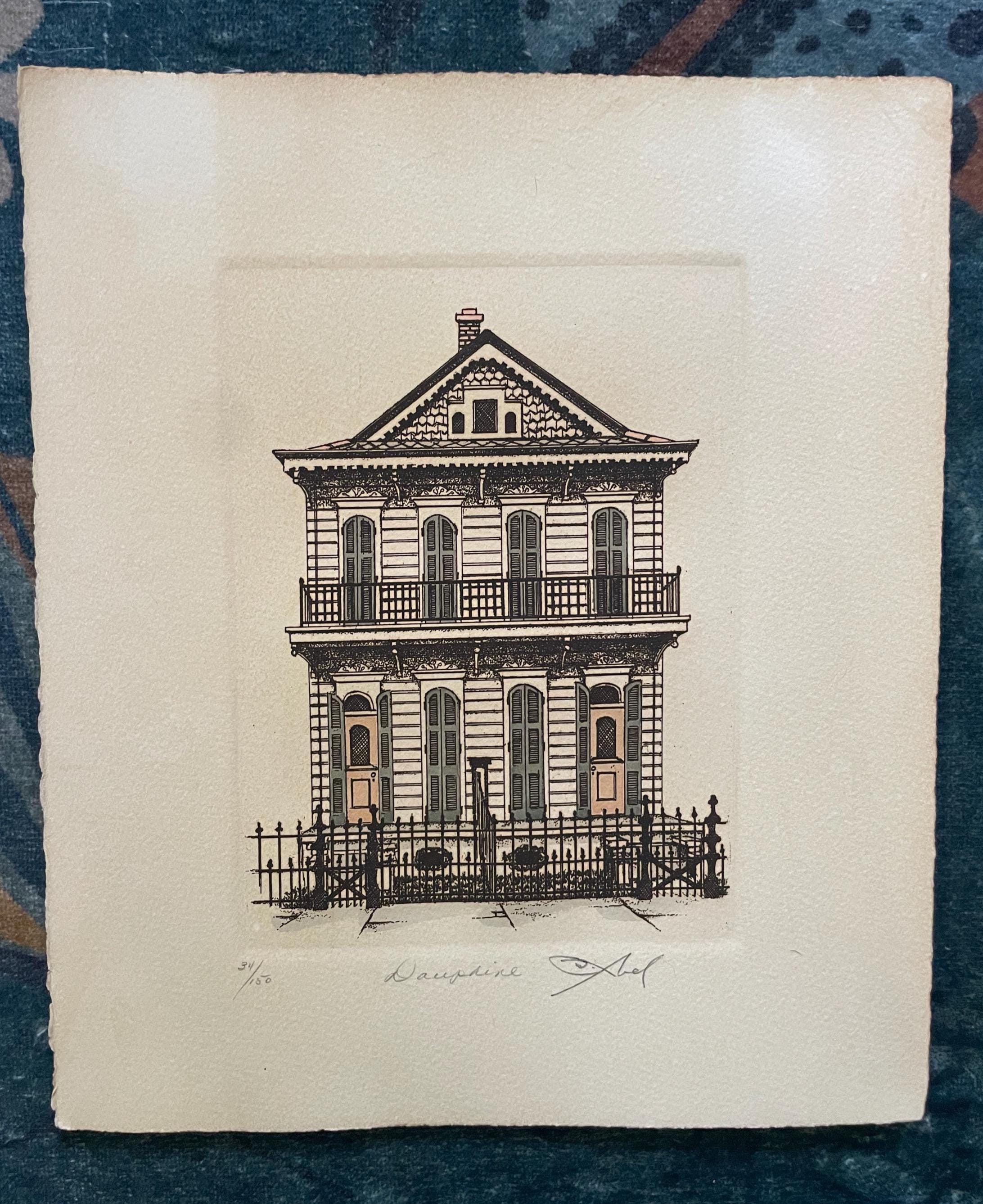 David Abel New Orleans Garden District Etchings, 3 Available