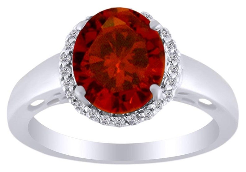 AFFY Round Cut White Cubic Zirconia Princess Crown Ring in 14k Gold Over Sterling Silver