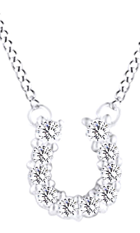 0.02 Ct AFFY Round Cut White Natural Diamond Heart Pendant Necklace in 14K Gold Over Sterling Silver