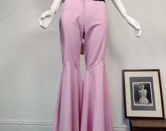 Incroyable pantalon évasé Baby Pink Bell Bottoms des années 1970