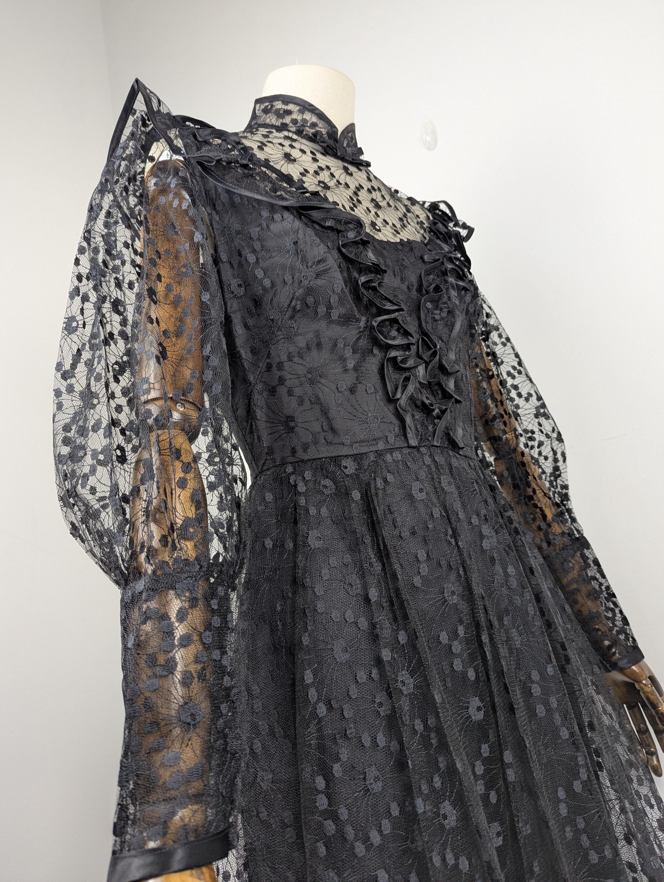 1970s Black Lace Maxi Dress - Etsy 1970s Black Lace Maxi Dress - Etsy