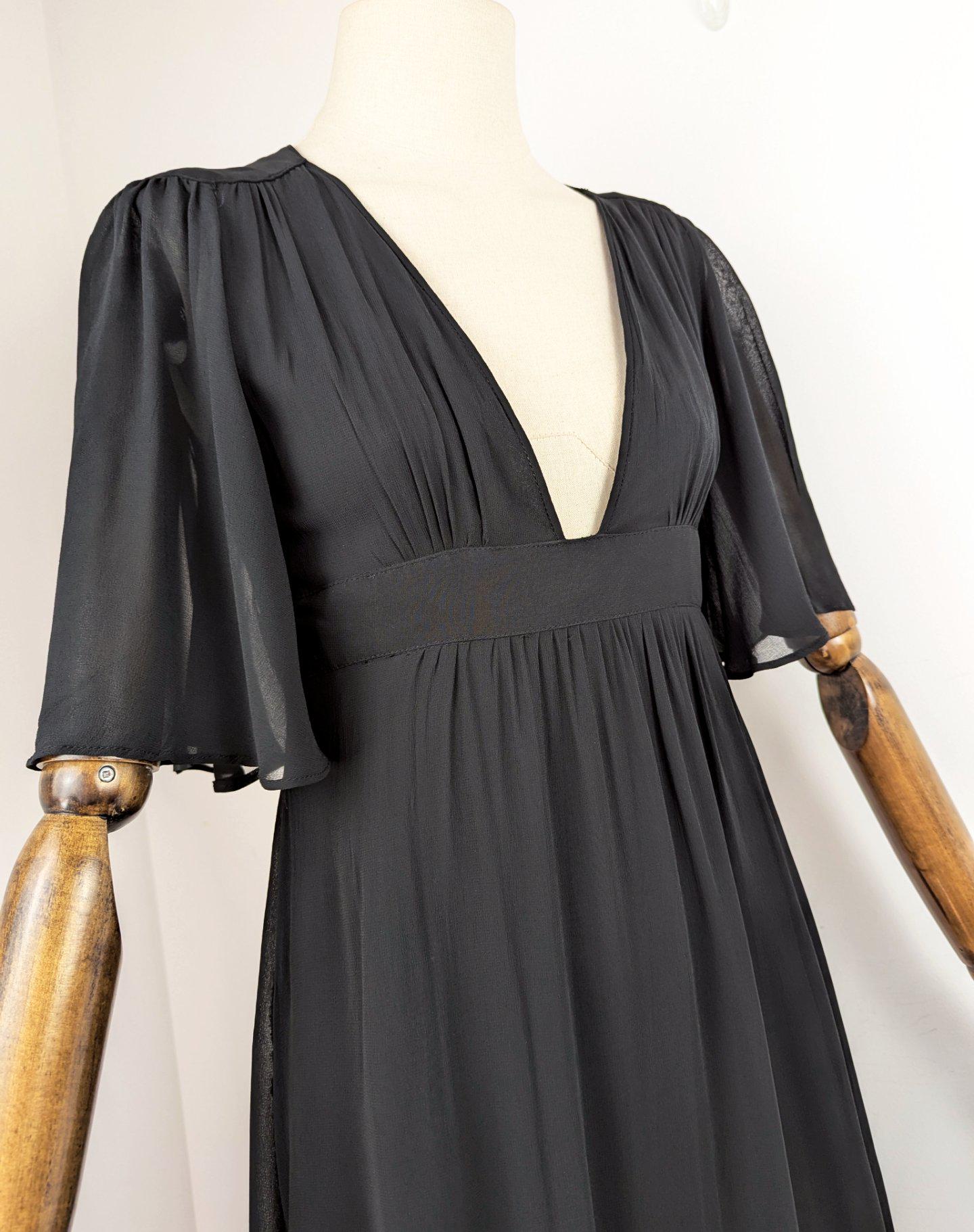 ossie clark black dress c1969 Iconic Ossie Clark 