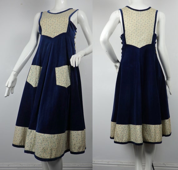 Vintage 1970s Anna Belinda Pinafore, 1970s Dress,