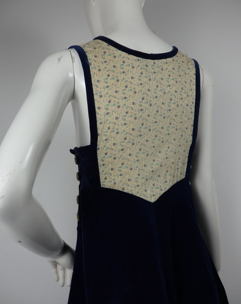 1970s Dress UK 8 10 US 4 6 Vintage 1970s Anna Belinda Pinafore 1970s Vintage Gymslip Vintage Pinafore