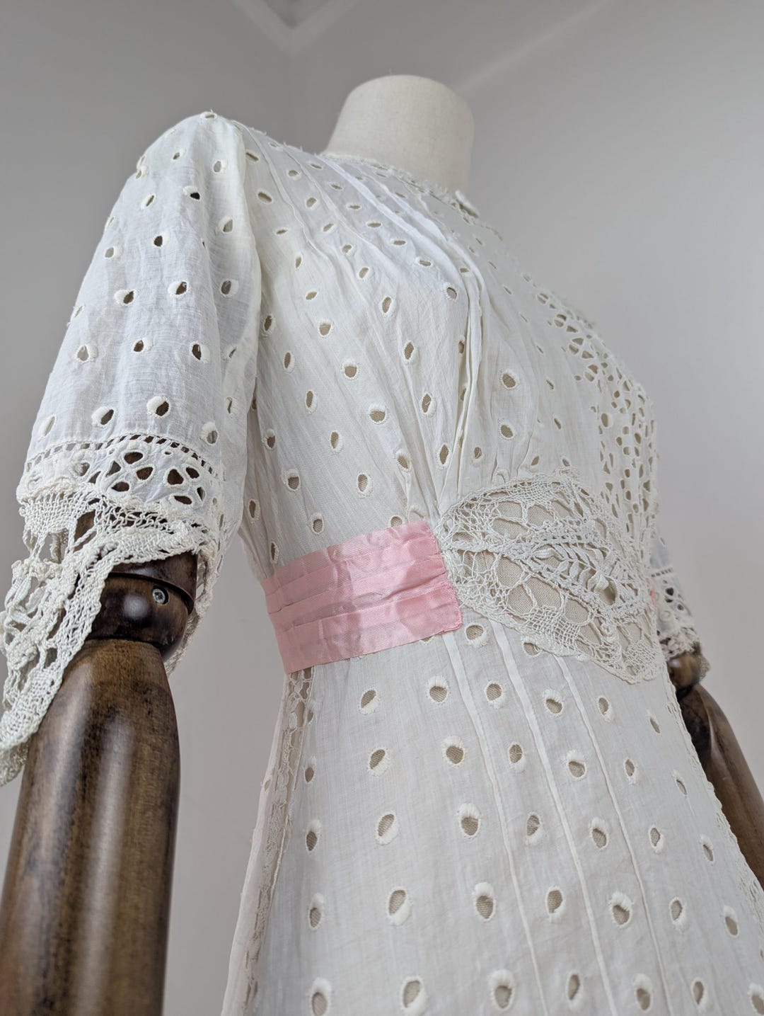 Edwardian Whitework, Cutwork and Lace Dress - Etsy