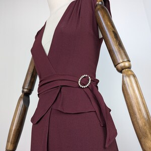 Maroon Crepe Shrug Dress