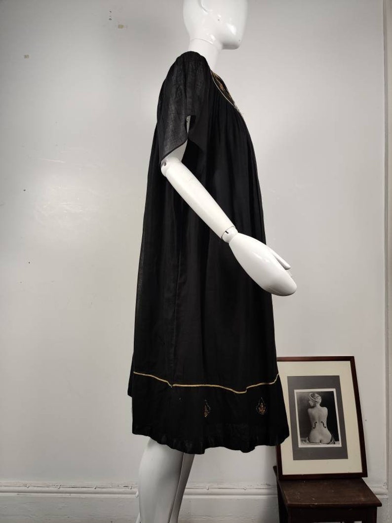 1970s Indian Gauze Cotton Smock Dress Etsy