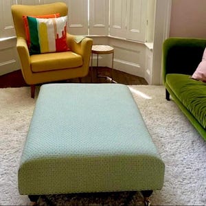 Send Your Own Fabric Custom Ottoman Coffee Table: Made to Order