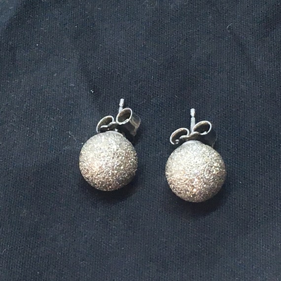 Silver Ball Earrings with Satin Finish. | Etsy