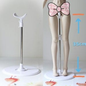 BJD Doll Stands for 1/3BJD 55-72cm 1/4BJD 42-50cm tall (Plastic base)