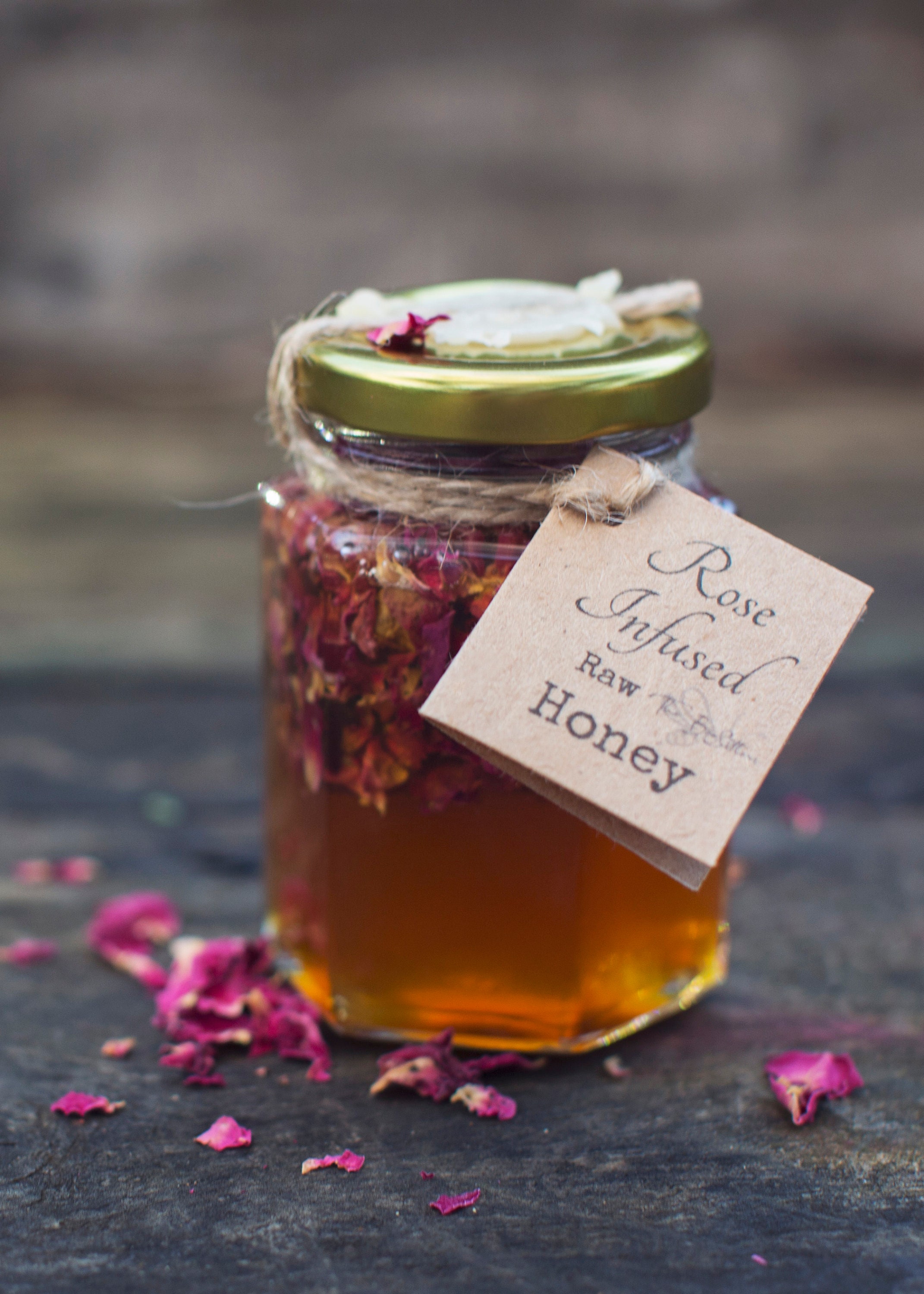 Rose Infused Honey Filled Hexagonal Jars Bonbonnière Etsy