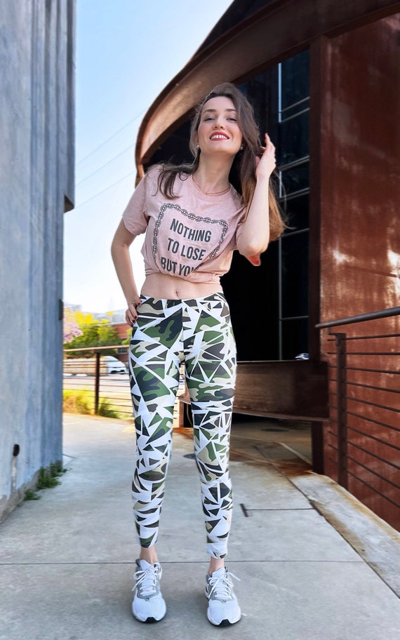 Camo Legging Festival Yoga Pant Gift Women's Military Legging