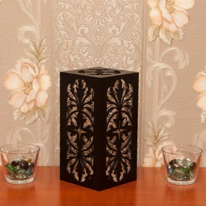 Candelabro decorativo de madera con luz de noche para una mayor comodidad y relajación