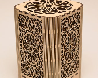 Lampka nocna Mandala, lampa akcentowa Mantra, dekoracyjna drewniana lampka nocna do medytacji, relaksu, komfortu, prezent na każdą okazję