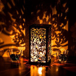 Lampada decorativa da notte in legno per meditazione, relax e comfort