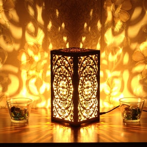 Night Light Accent Lamp Decorative Wooden Night Lamp For Meditation Relaxation Comfort