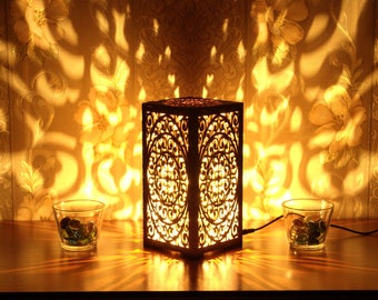 Night Light Accent Lamp Decorative Wooden Night Lamp For Meditation Relaxation Comfort