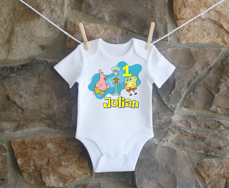 spongebob first birthday outfit boy